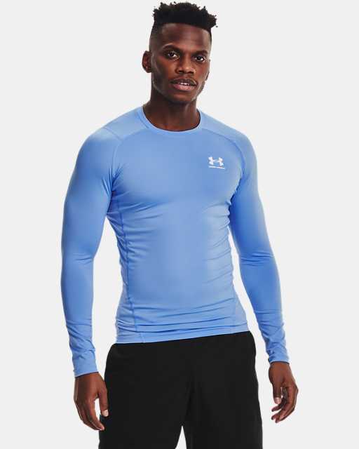 Under Armour Mens Gents Mock Neck Long Sleeve T Shirt Sports Training Tee Top 